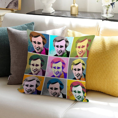 Alan Partridge Warhol Inspired Pop Art 3x3 Soft Fade-Resistant Throw Pillow