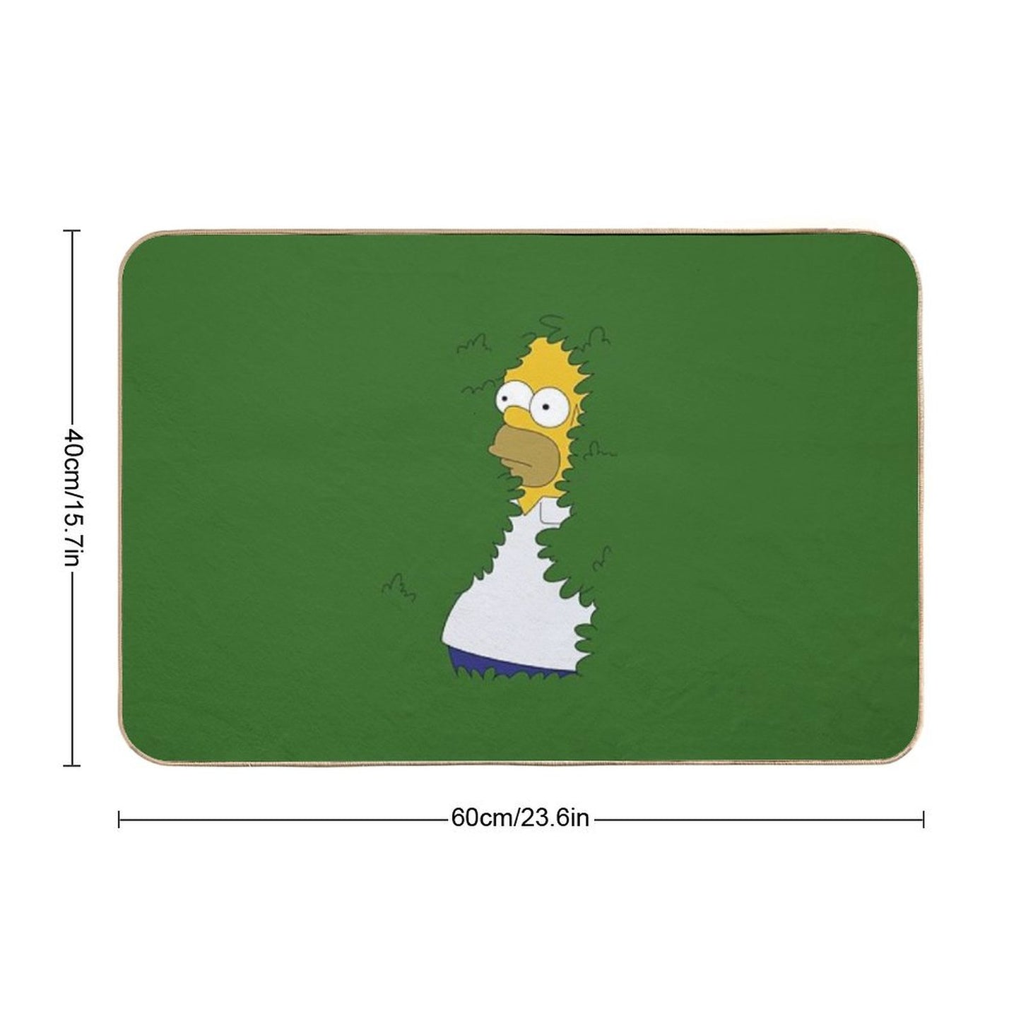 Homer In The Bushes Bath Mat