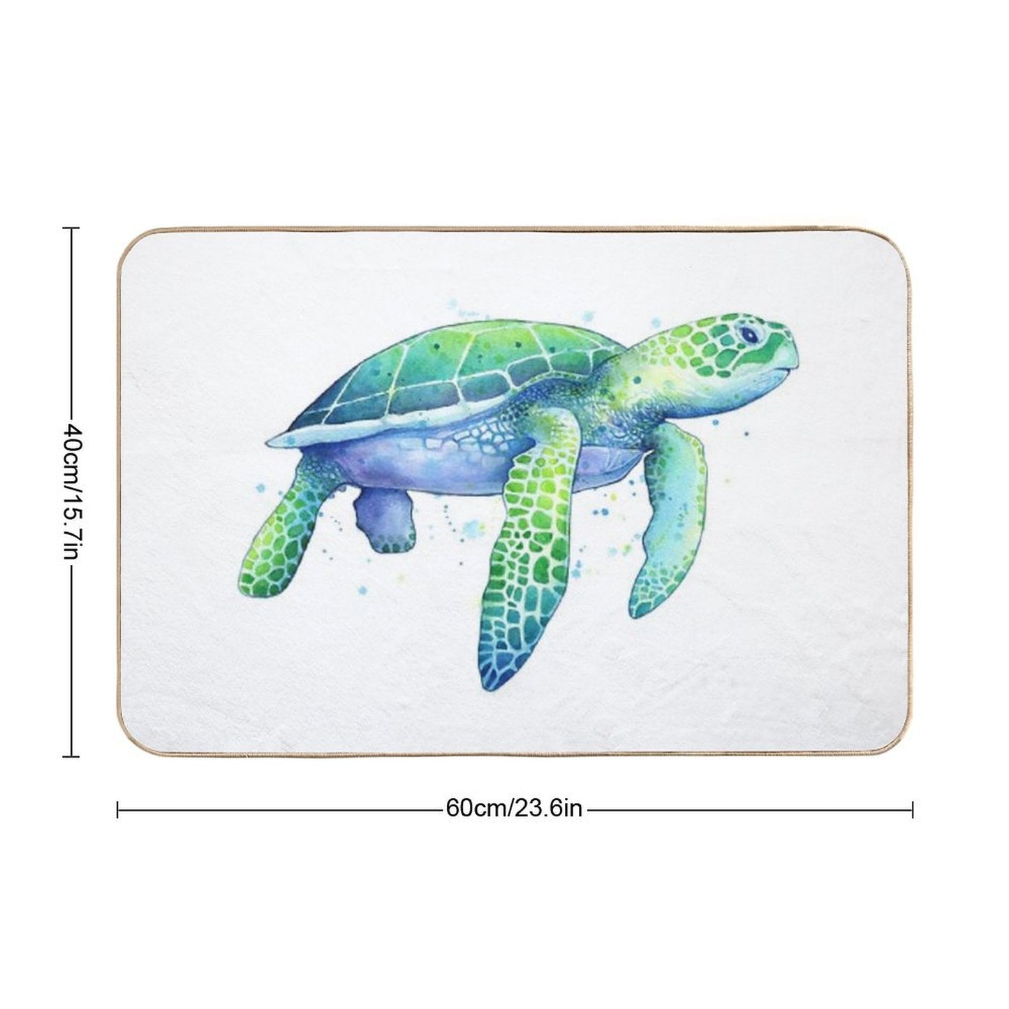 Green Sea Turtle Bath Mat