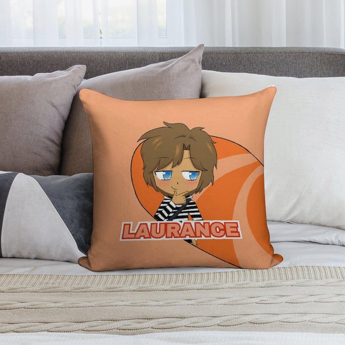 Laurance Zvhal Pillow (blue Eyes Edition) Soft Durable Construction Throw Pillow