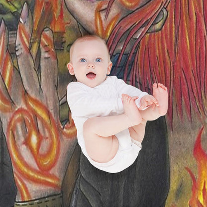 Raging Flames Throw Blanket
