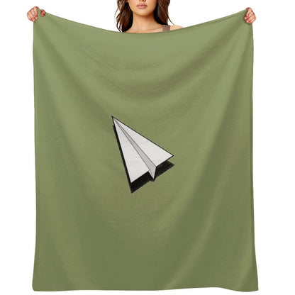 Paper Airplane 1 Throw Blanket