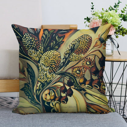 The Colours of Australia Linen Throw Pillow Cover