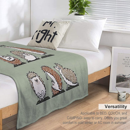 Hedgehog Yoga Throw Blanket