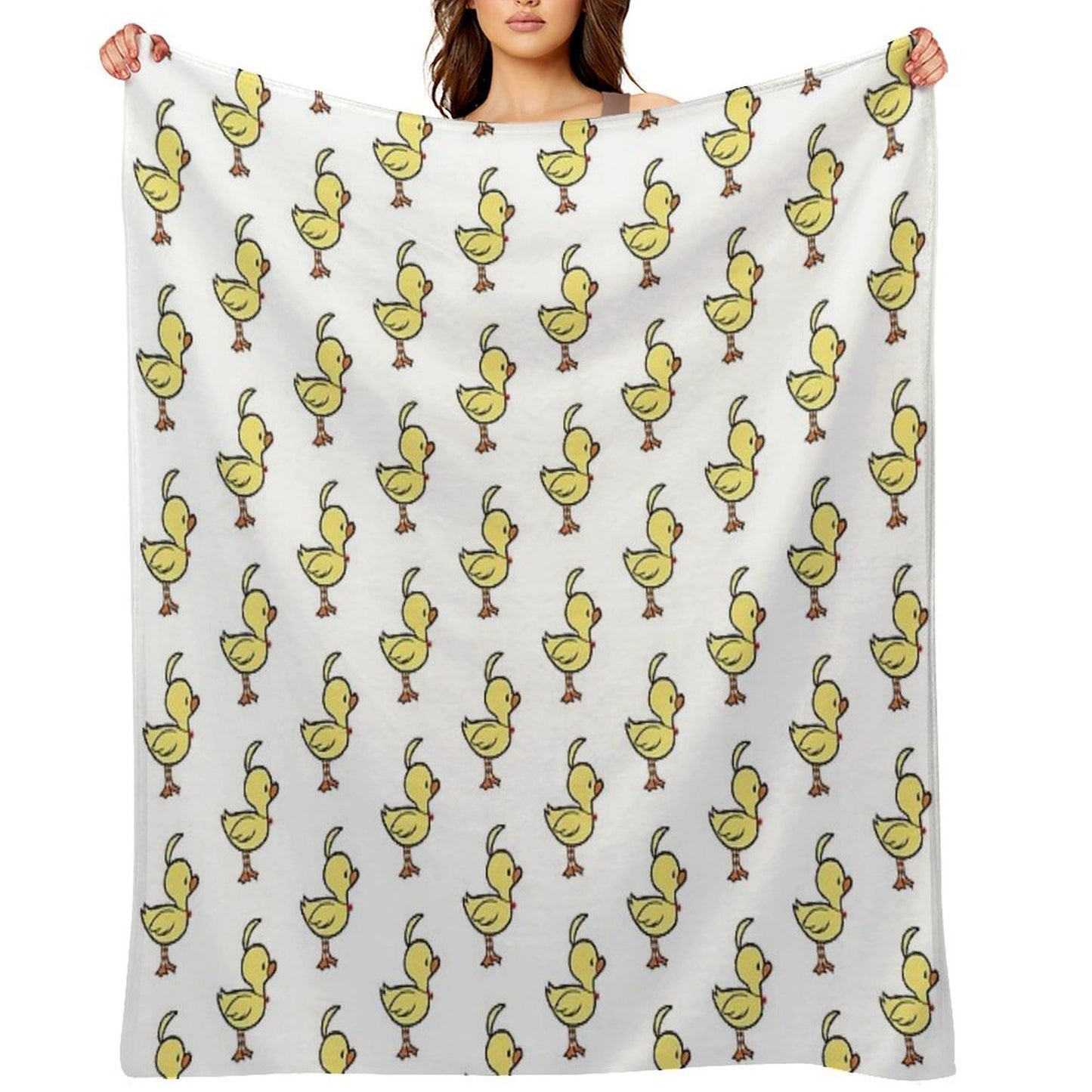 Ahiru Duck Chibi Throw Blanket