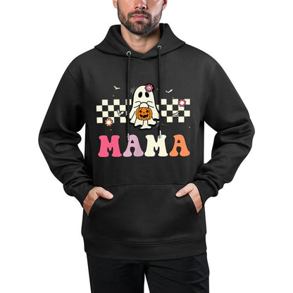 Mama Ghost Boo One Spooky Mama First Halloween Birthday Boy Pilling-Resistant Hoodie