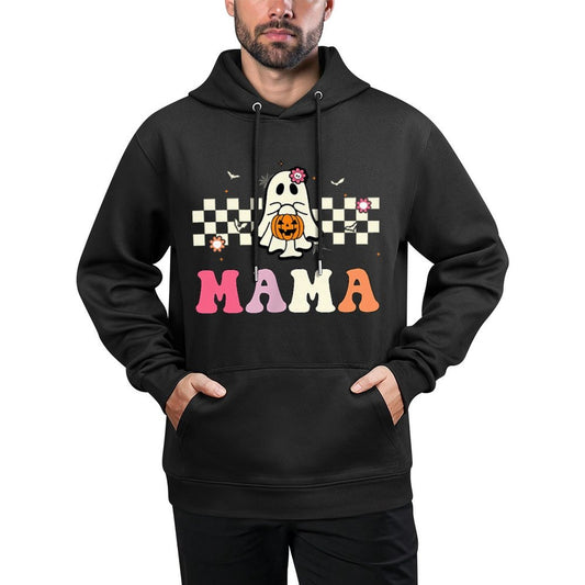 Mama Ghost Boo One Spooky Mama First Halloween Birthday Boy Pilling-Resistant Hoodie