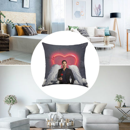 LUCIFER # 1 Linen Throw Pillow Cover