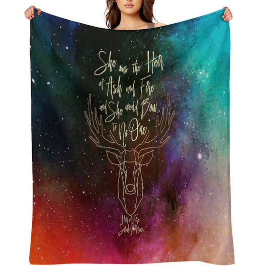 She Was The Heir of Ash And Fire And She Would Bow to No One. Heir of Fire Throw Blanket