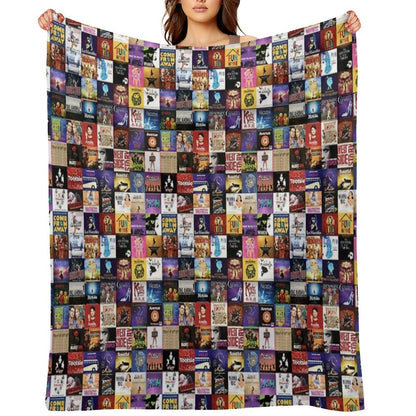Musicals Collage Throw Blanket