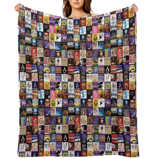 Musicals Collage Throw Blanket