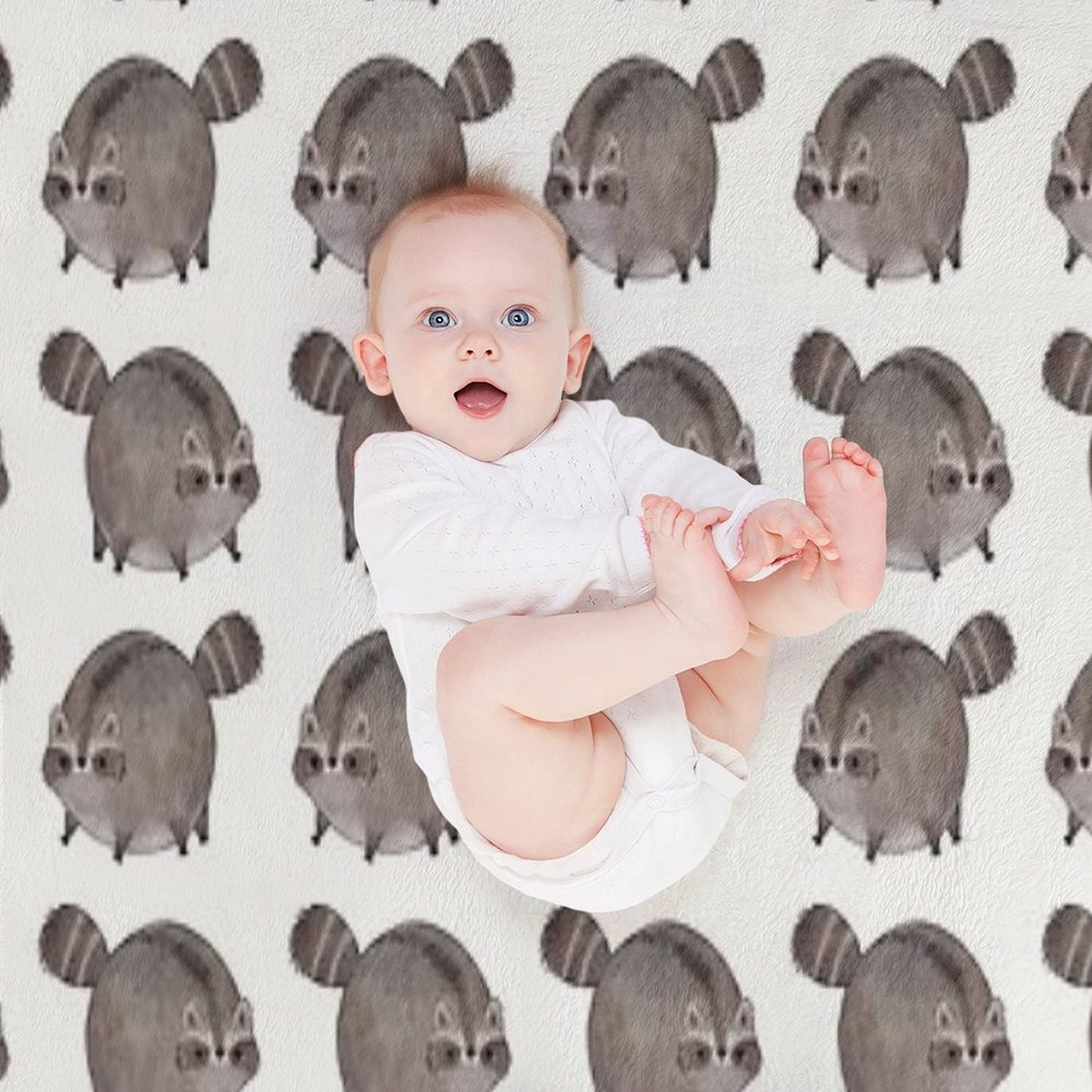 Chubby Trash Panda Throw Blanket