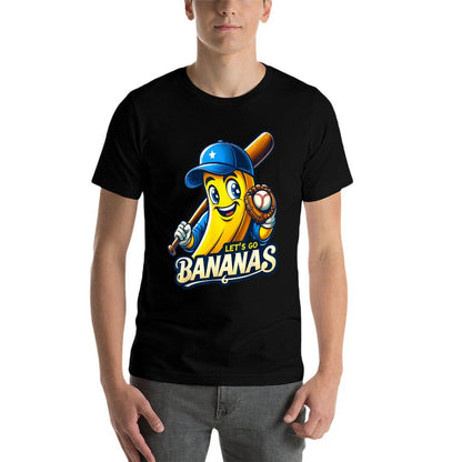 Funny Lets Go Bananas Cute Banana Fruit Lover Game Day Kids  Wrinkle-resistant T-Shirt