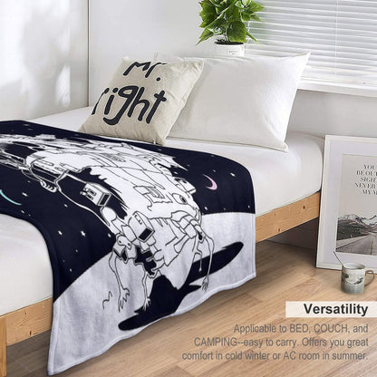 Castle in A Starry Night Throw Blanket