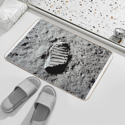 Footprint on The Moon by Buzz Aldrin Apollo 11 Bath Mat