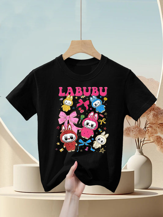 Coquette Bow Labubu The Monsters Labubu Lover Men Women Kid Kids T-Shirt
