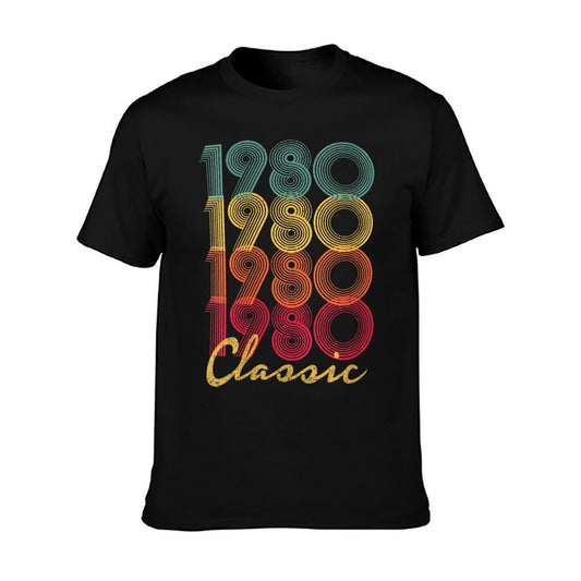 Womens 1980 40th Birthday Gift Vintage Retro Men Women 40 Years Old  Soft T-Shirt