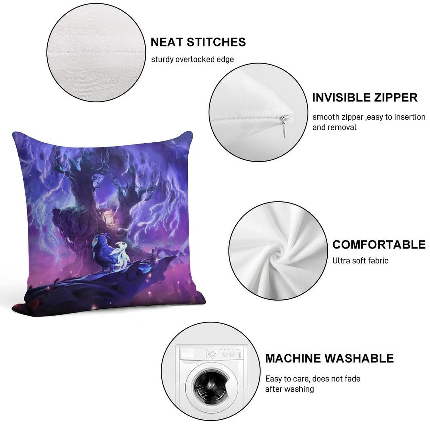 Ori Will of The Wisp Soft Style Accent Throw Pillow