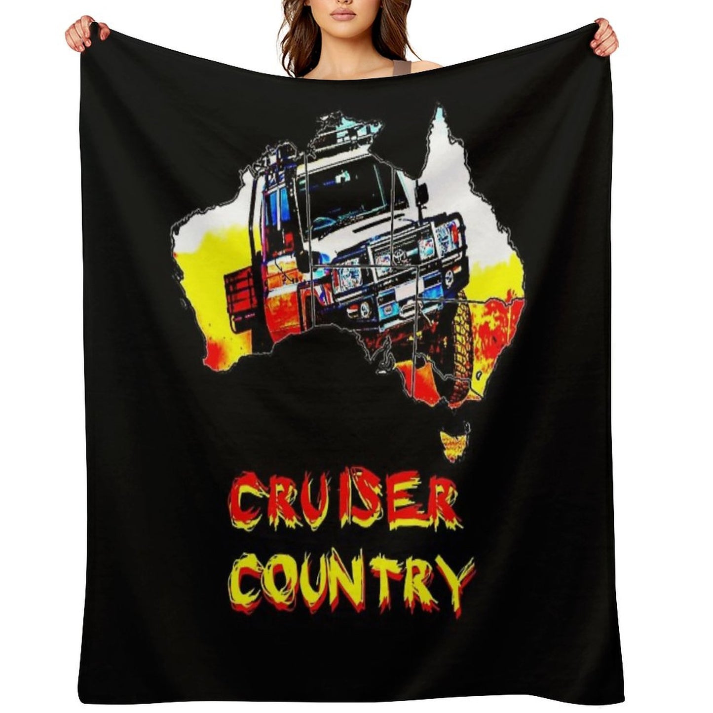 Toyota Australian 79 Cruiser Country Throw Blanket