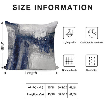 Blue Gray Abstract Soft Ultra-Soft Texture Throw Pillow