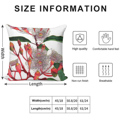 Flowering Gum Blossom Pale Pink Soft Skin-Friendly Throw Pillow