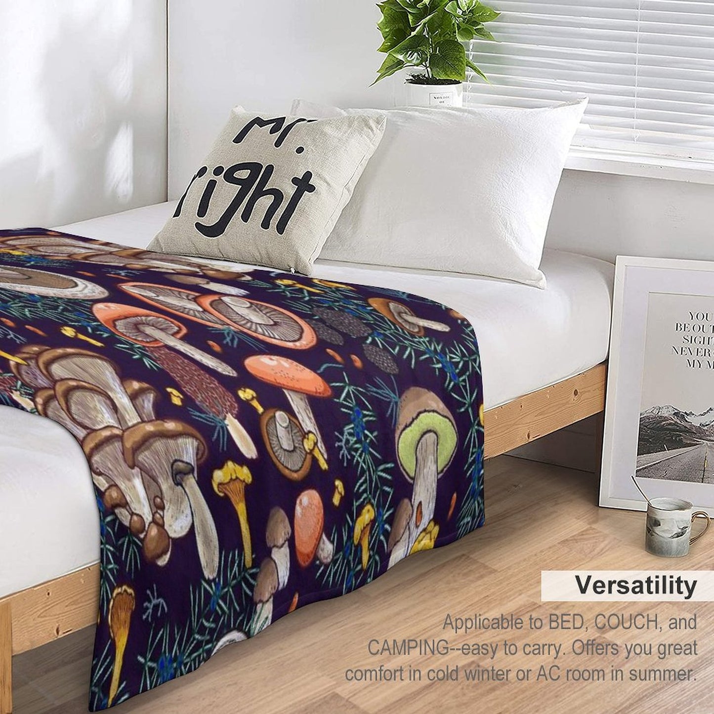 Dark Dream Forest Throw Blanket