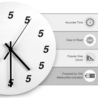 5 Oclock Somewhere EasyInstallation Wall Clock