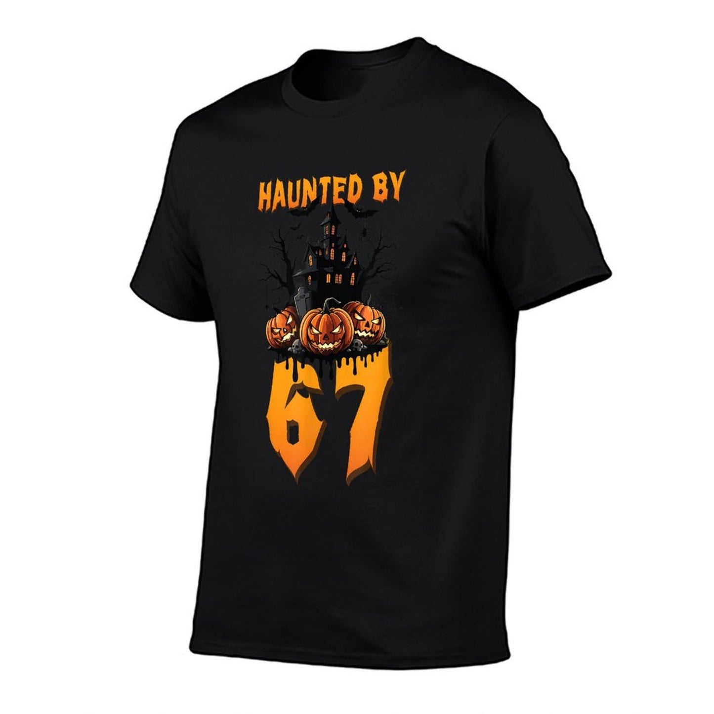 Haunted by 67 Halloween Costume Spooky Funny Quote Apparel  Vintage-inspired T-Shirt