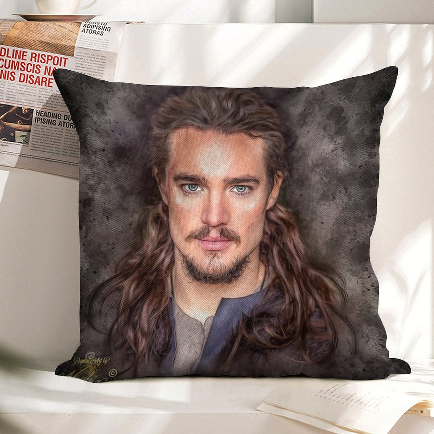 Uhtred of Bebbanburg- The Last Kingdom Linen Throw Pillow Cover