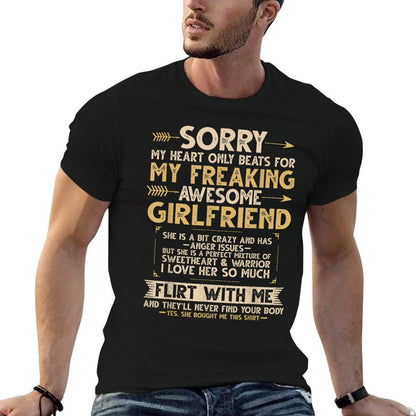 I Love My Freaking Awesome Girlfriend Shes A Bit Crazy Funny T-Shirt