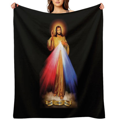 Jesus I Trust in You, Saint Faustina, Divine Mercy Throw Blanket