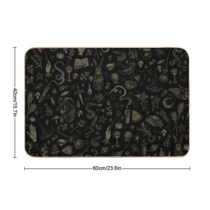 Just Witch Things (black And Beige) Bath Mat
