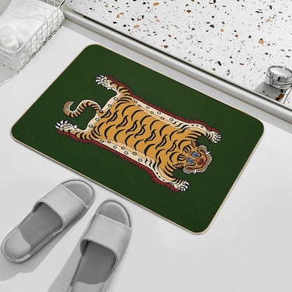 TIBETAN TIGER RUG 1-green Bath Mat