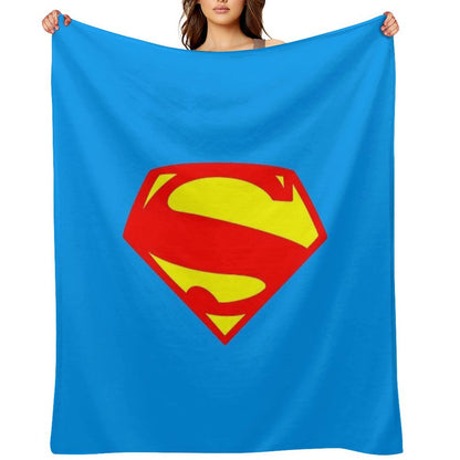 Superhero Large Comic Book Logo Shield Throw Blanket