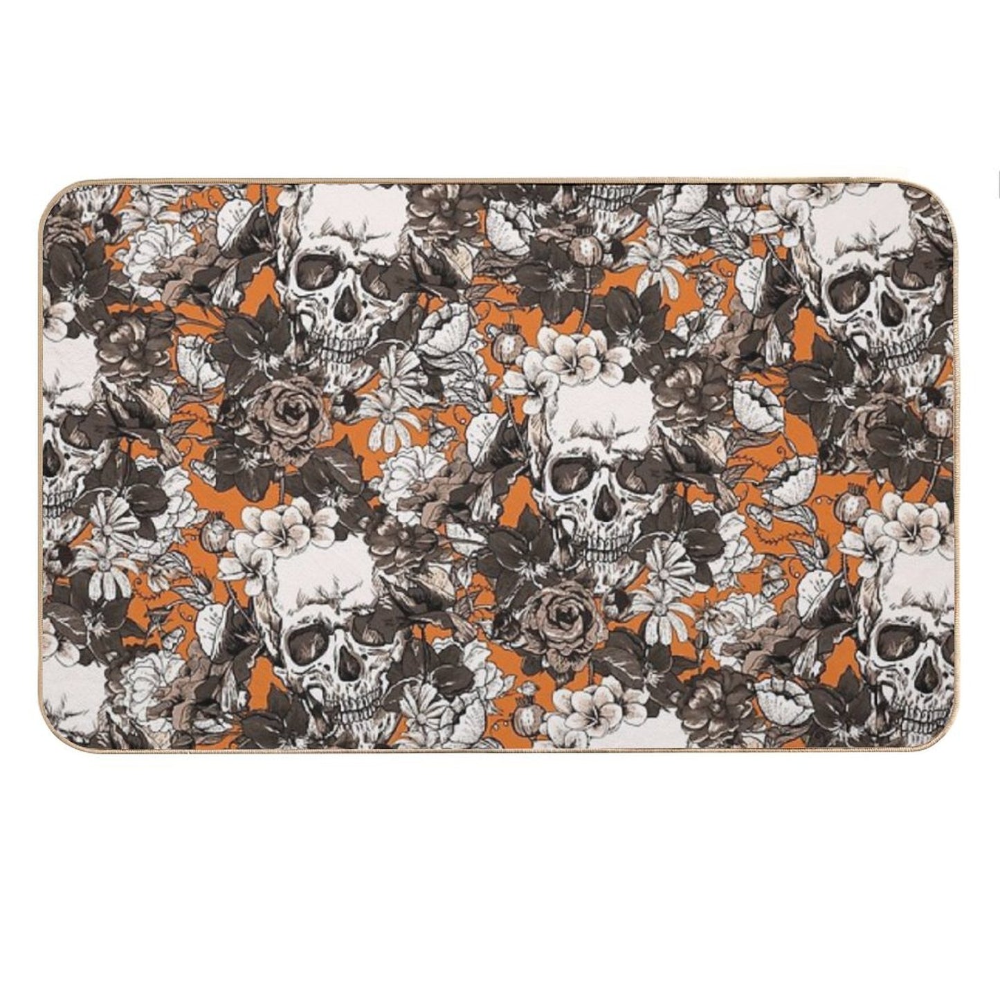SKULLS ORANGE Bath Mat