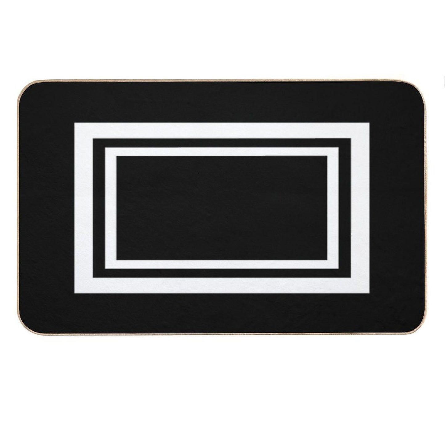 White Frame Bath Mat