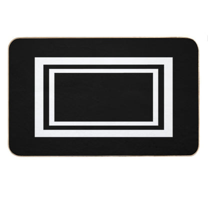 White Frame Bath Mat