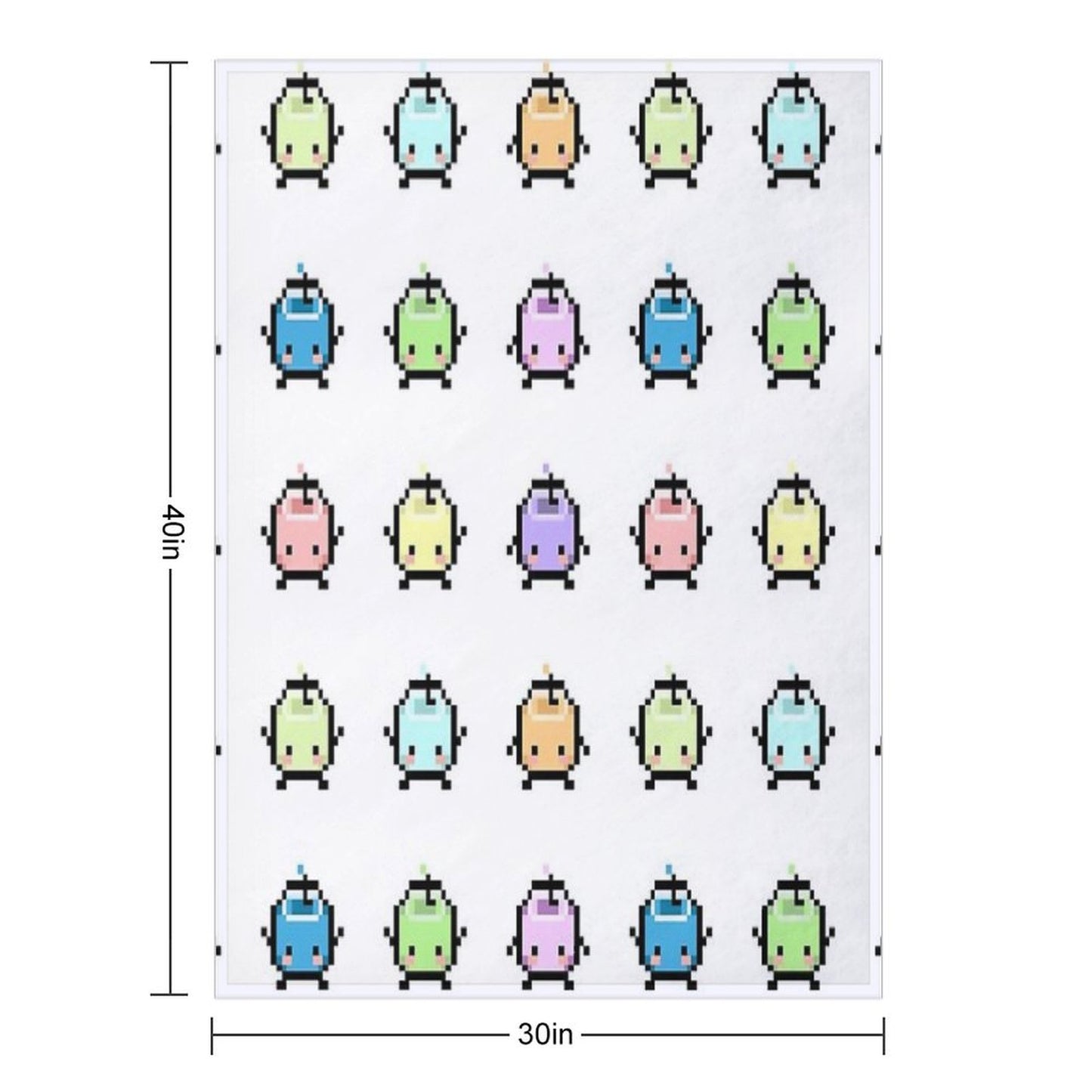 Stardew Valley Pastel Junimos Throw Blanket