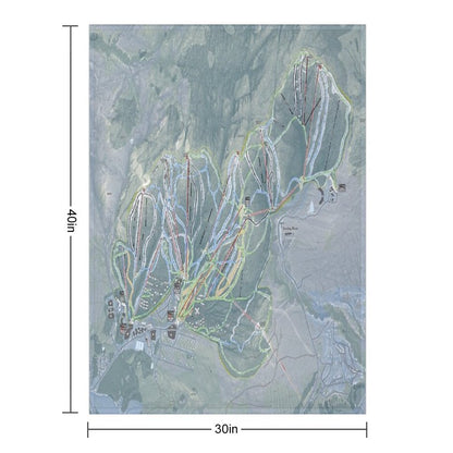 Sunday River Resort Trail Map Throw Blanket