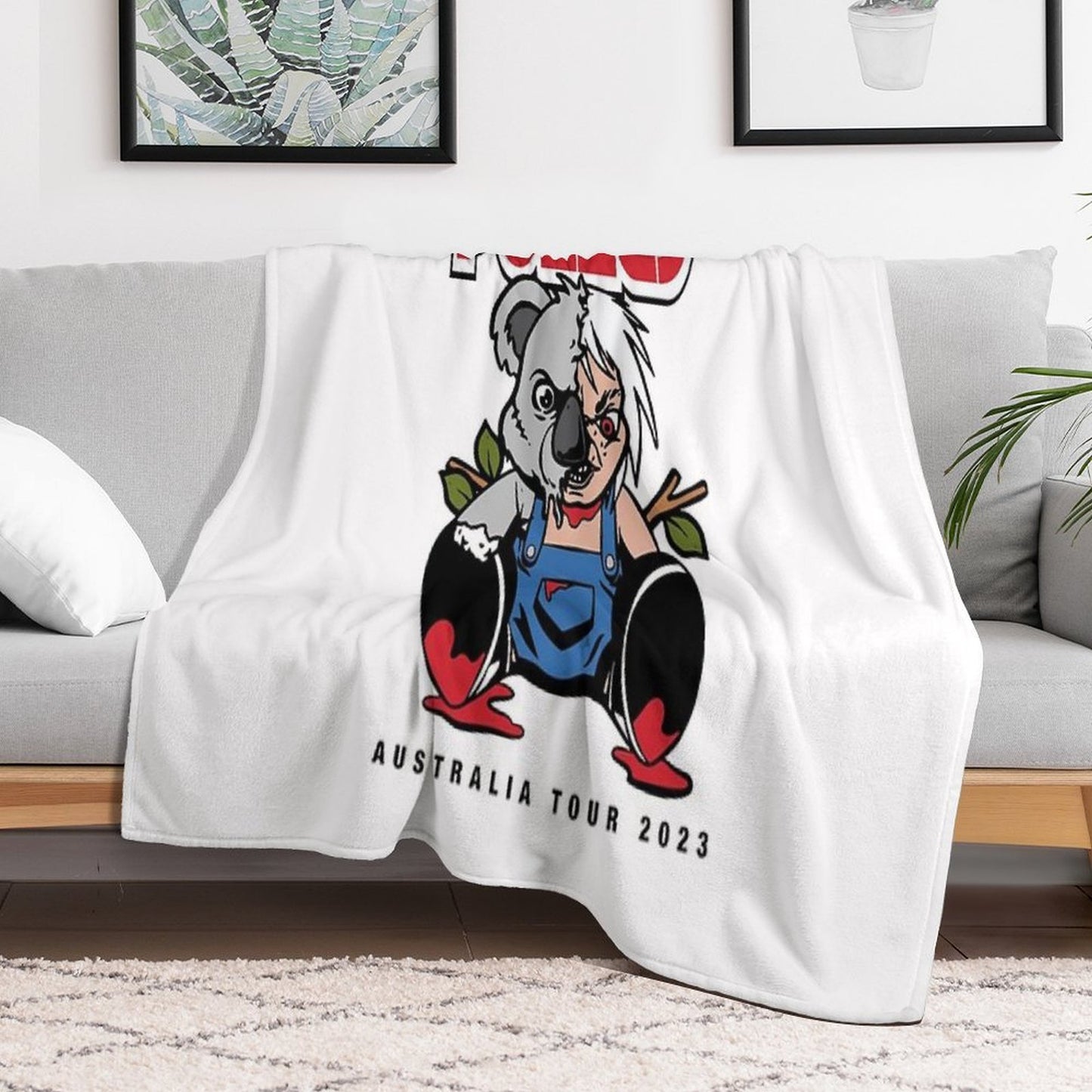 Pulley T-Shirt – Australia Tour 2023 Melodic Punk Rock Throw Blanket