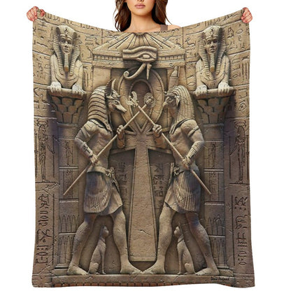 Egyptian Gods Throw Blanket