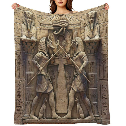 Egyptian Gods Throw Blanket