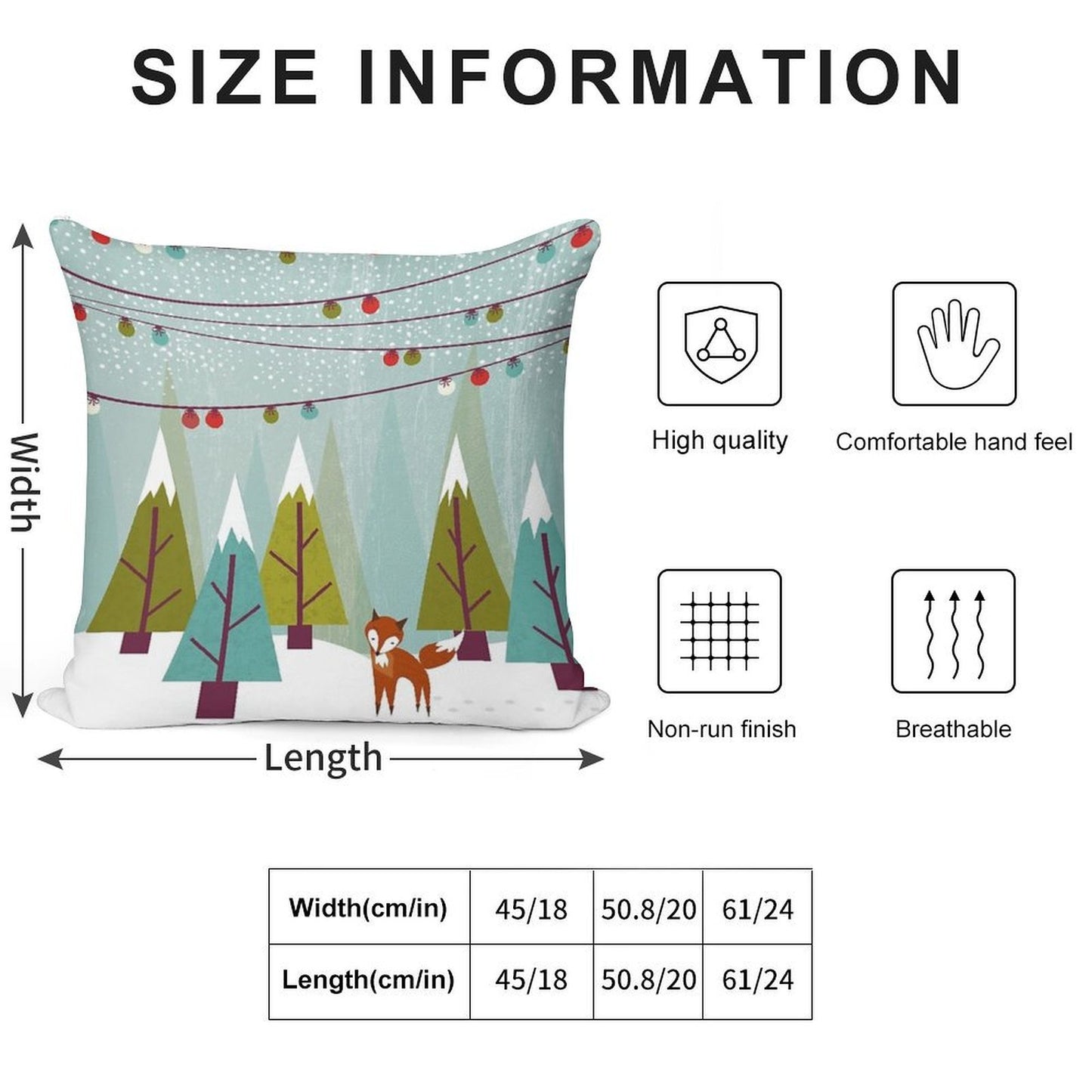 Winter Soft Anti-Pilling Throw Pillow