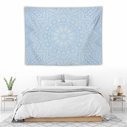 Baby Blue Mandala Pattern Tapestry