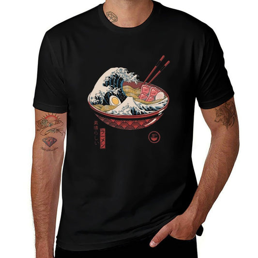 Great Ramen Wave  Slim-fit Cut T-Shirt