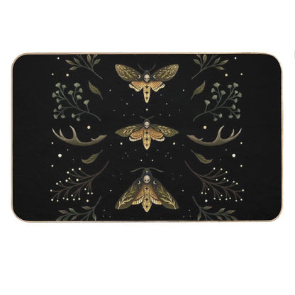Death Head Moths Night Bath Mat