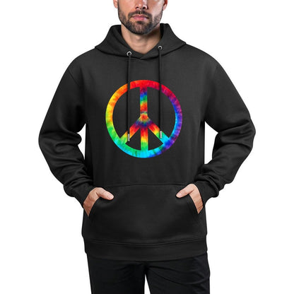 PEACE SIGN Tie Dye  Hippies Christmass Relaxed Fit Hoodie