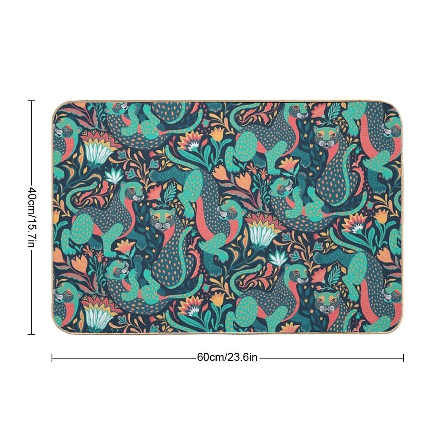 Folk Tiger Bath Mat