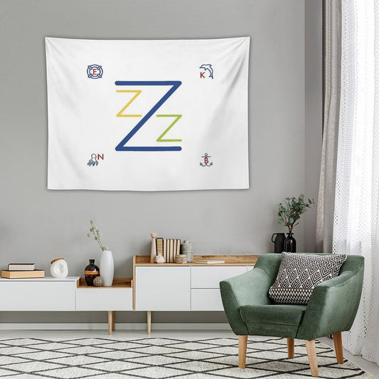 Team Zissou Flag Tapestry