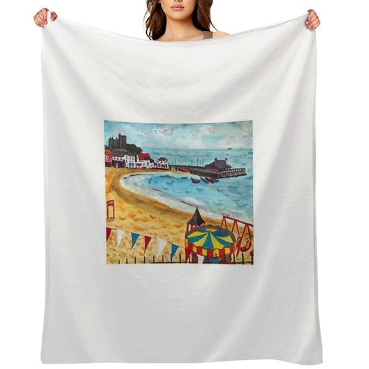 Viking Bay, Broadstairs, Kent Throw Blanket